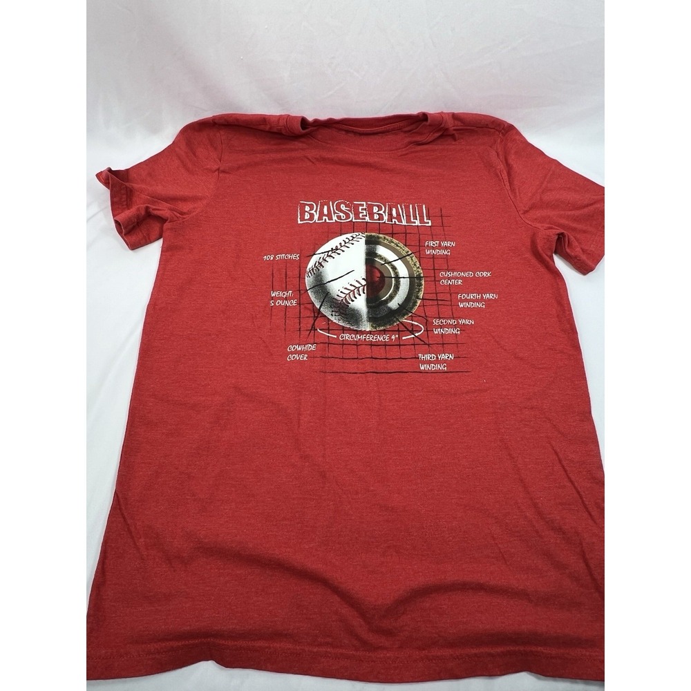 Cat & Jack Tee Shirt Boys Size XL -16 Red Short Sleeve Crew‎ Neck
